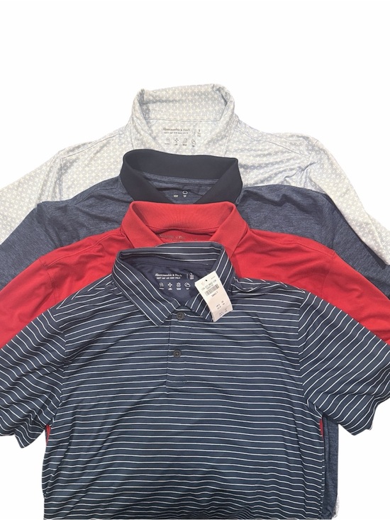Abercrombie & Fitch Other - 4 x Men’s Abercrombie & Fitch Soft Air Knit Polo Blue, Stripe, Red, Size Small